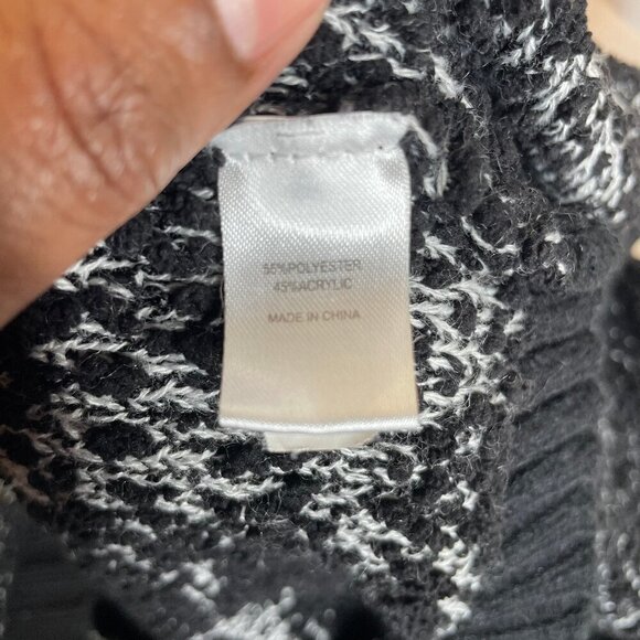 Extra Touch Women's Black Gray Sweater Scoop Tie Neck Comfy Office Sz 2X - Picture 6 of 6